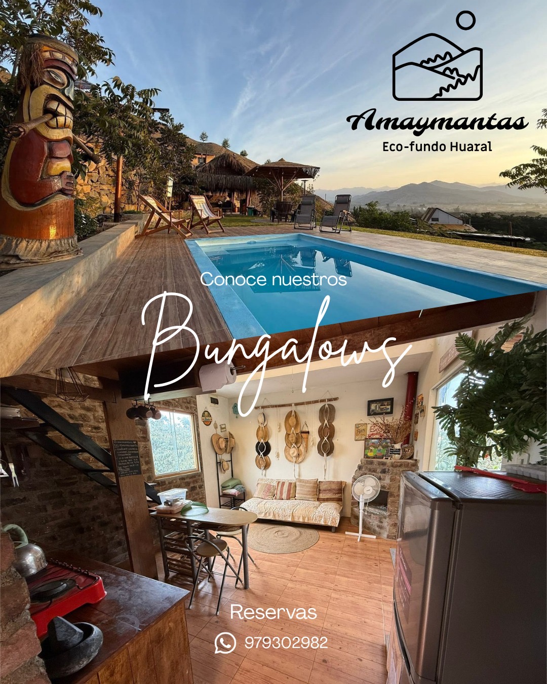 Bungalows de Amaymantas rodeados de naturaleza